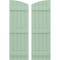 Ekena Millwork Americraft 5-Board (3 Batten) Wood Joined Board-n-Batten Shutters w/Ellipt Top, ARW401BE518X77SGH, PR ARW401BE518X77SGH - alternate 1